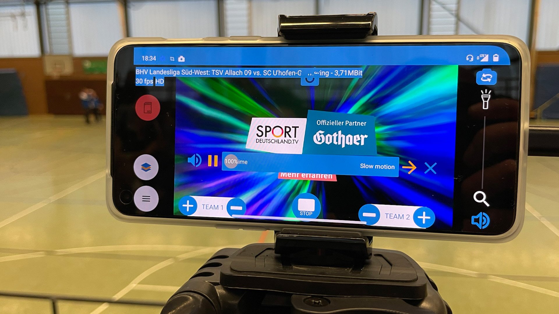 Streamer App in Nahaufnahme